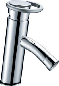 Circular Handle Basin Tap Faucets , H59 brass gravity casting body low water pressure
