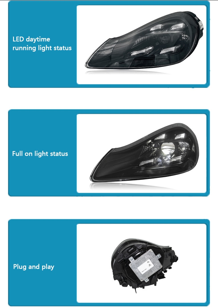 Upgrade Matrix Advanced Version LED Headlights For Porsche Cayenne 957 2007-2010