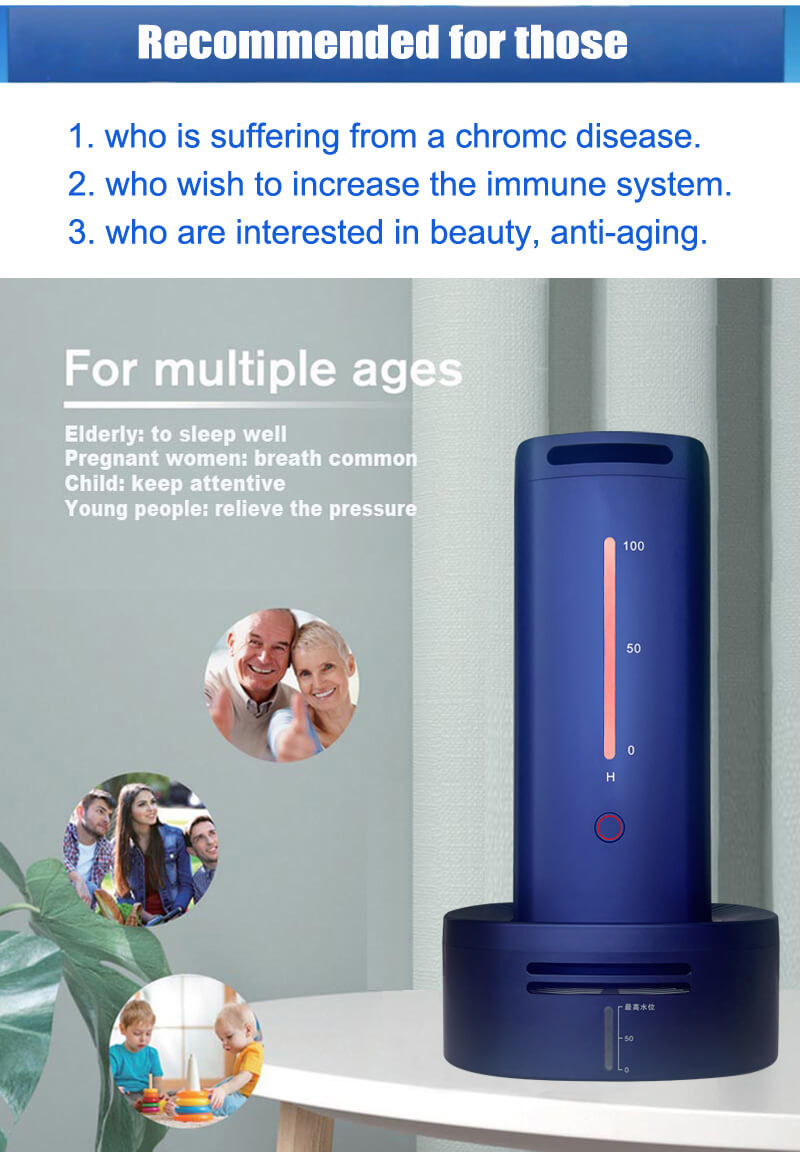 Customized Hydrogen Oxygen Inhale Generator Negative Ion Strengthen Immunity WEIZI