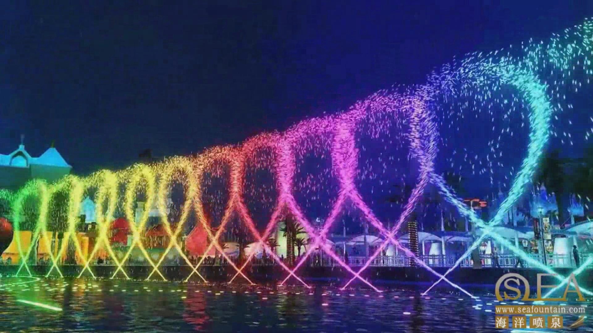 Best price multicolored led light 3d swing digital nozzle fountain