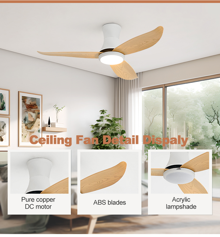Fancy Design LED Ceiling Fan with Remote SAA Certified and Color Temperature 3000K