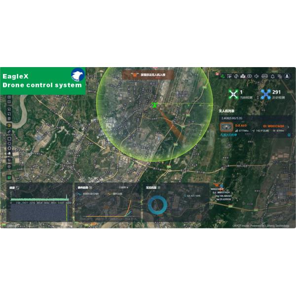 8-10KM FPV UAV Drone Detection Range Handheld Drone Detector With Real-Time Pilot Positioning