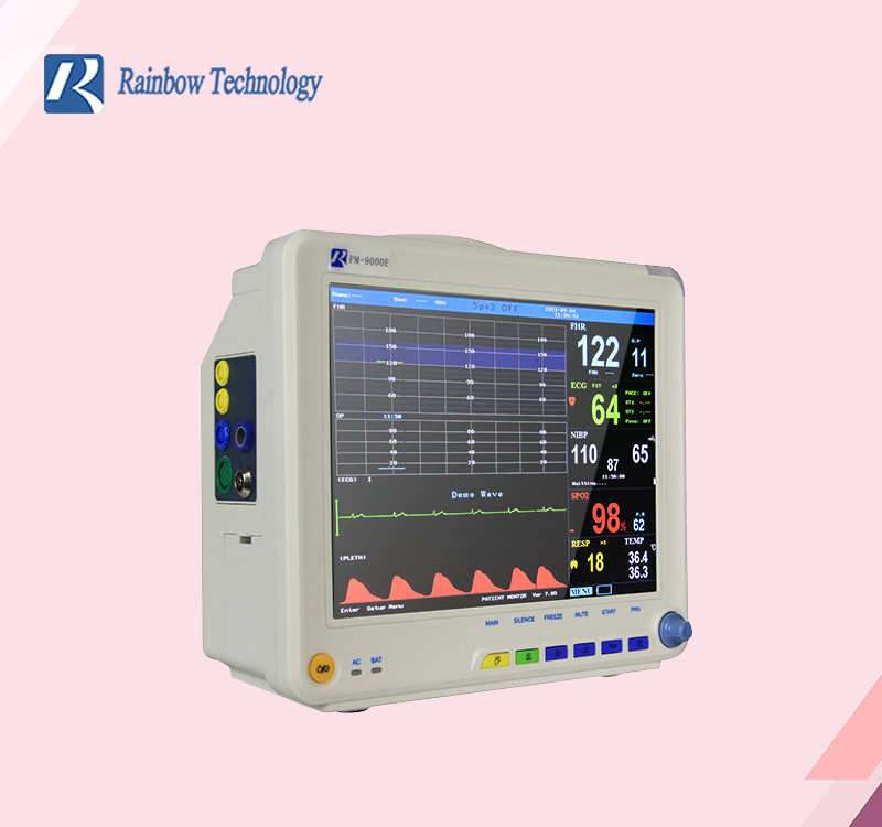Lightweight Fetal Monitor CTG Machine Color TFT LCD Display anti defibrillator