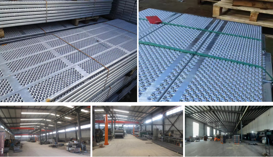 Traction Tread Plank Grating Dimple Perforated Slip Resistant Metal Floor Plate With Round Hole For Flooring Walkway