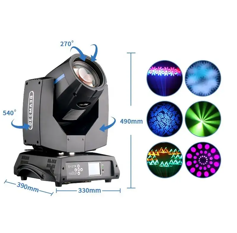 DMX512/Master-Slave/Sound/Auto Control Mode 7R 230 Beam Moving Head Light for DJ Disco