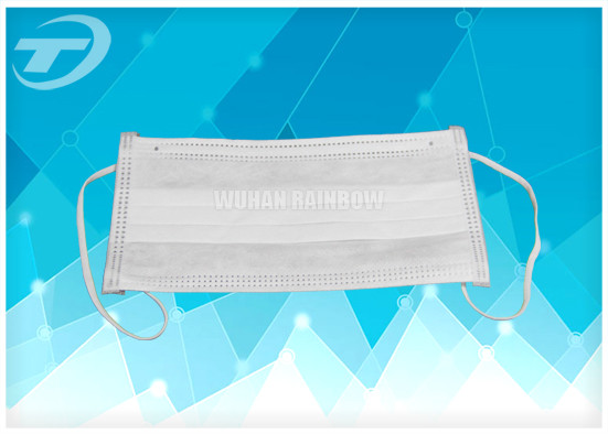 9.5x17.5cm Non Woven Disposable Face Mask / Wearing Surgical Mask With Earloop