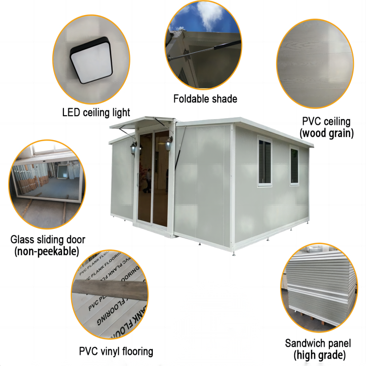 Foldable 20ft/40ft Modular Expandable 2 Bedroom Hotel Apartment Villa Container House
