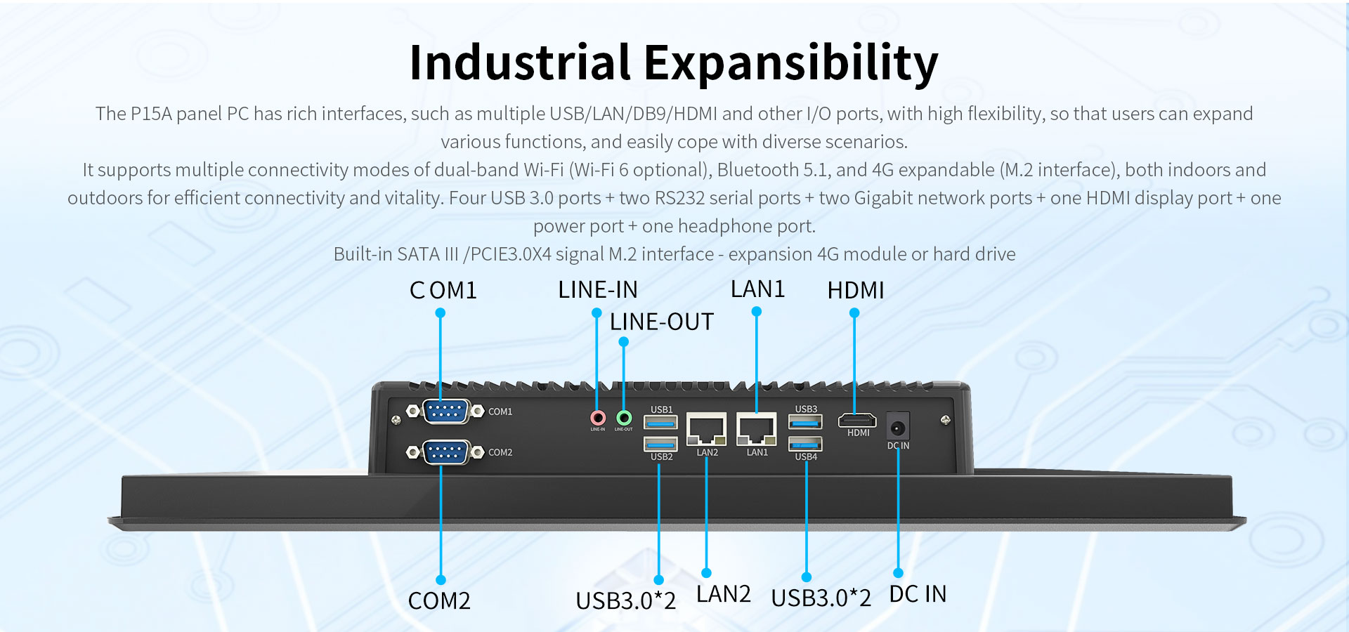 ONERugged P15A All-in-One Industrial Touchscreen PC with 1920x1080 Display Resolution