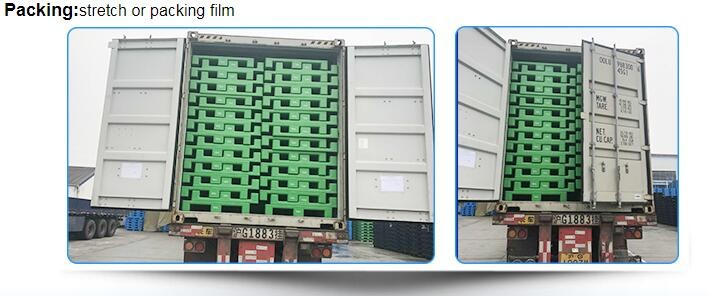 Detachable plastic 4 drum oil spill pallet, 1300*660*150 mm 2 drum spill containment pallet, Nestable 2 drum spill conta