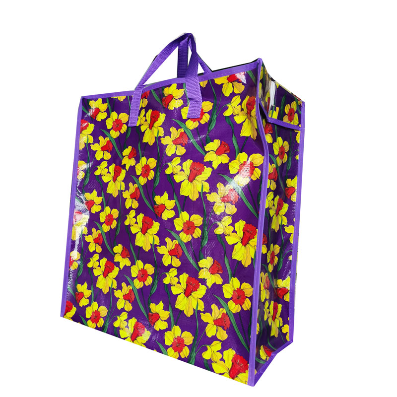 customized reusable woven shopping zipper bags foldable package