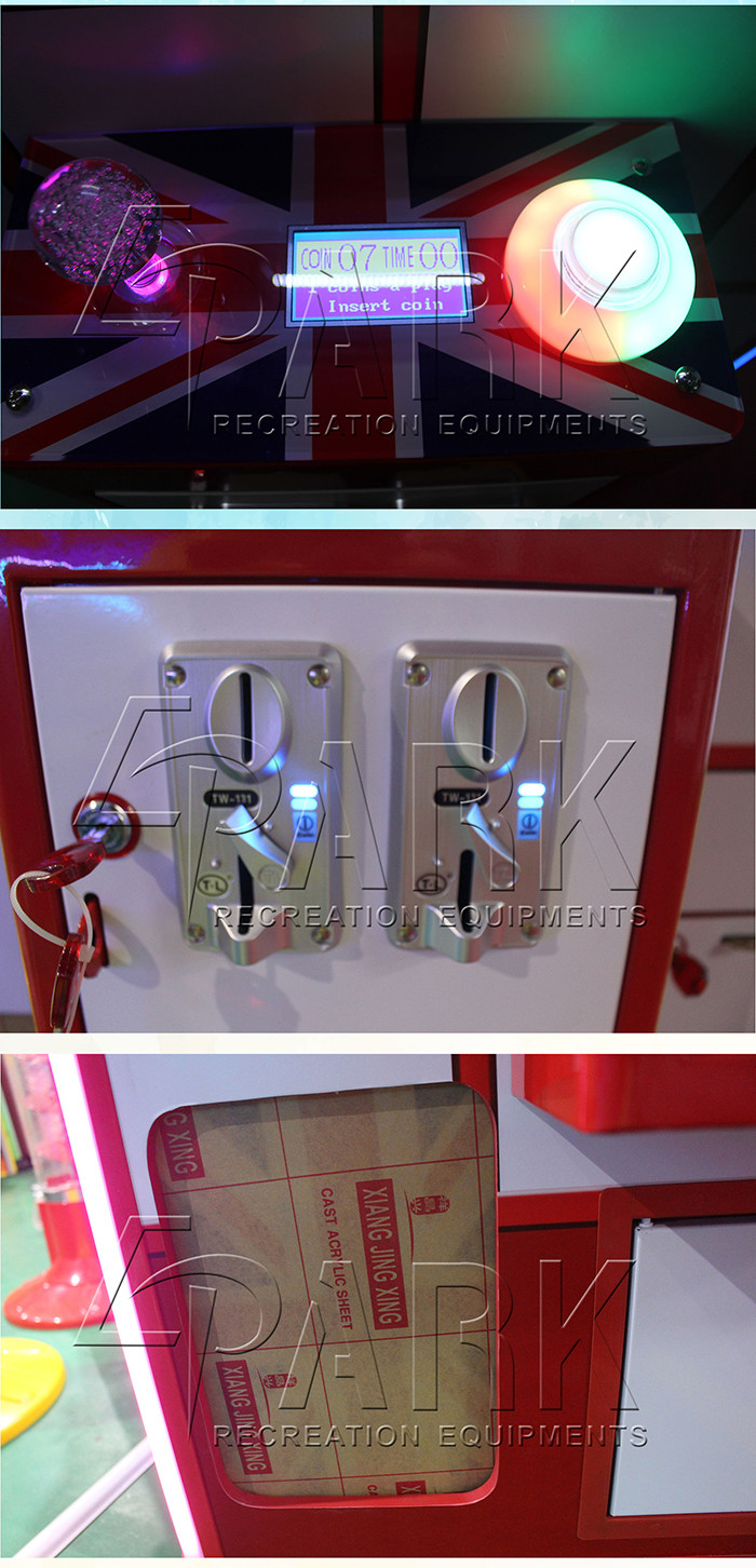 Lovely Red Gift Toy Crane Claw Machine For Amusement British Style coin operated claw machine