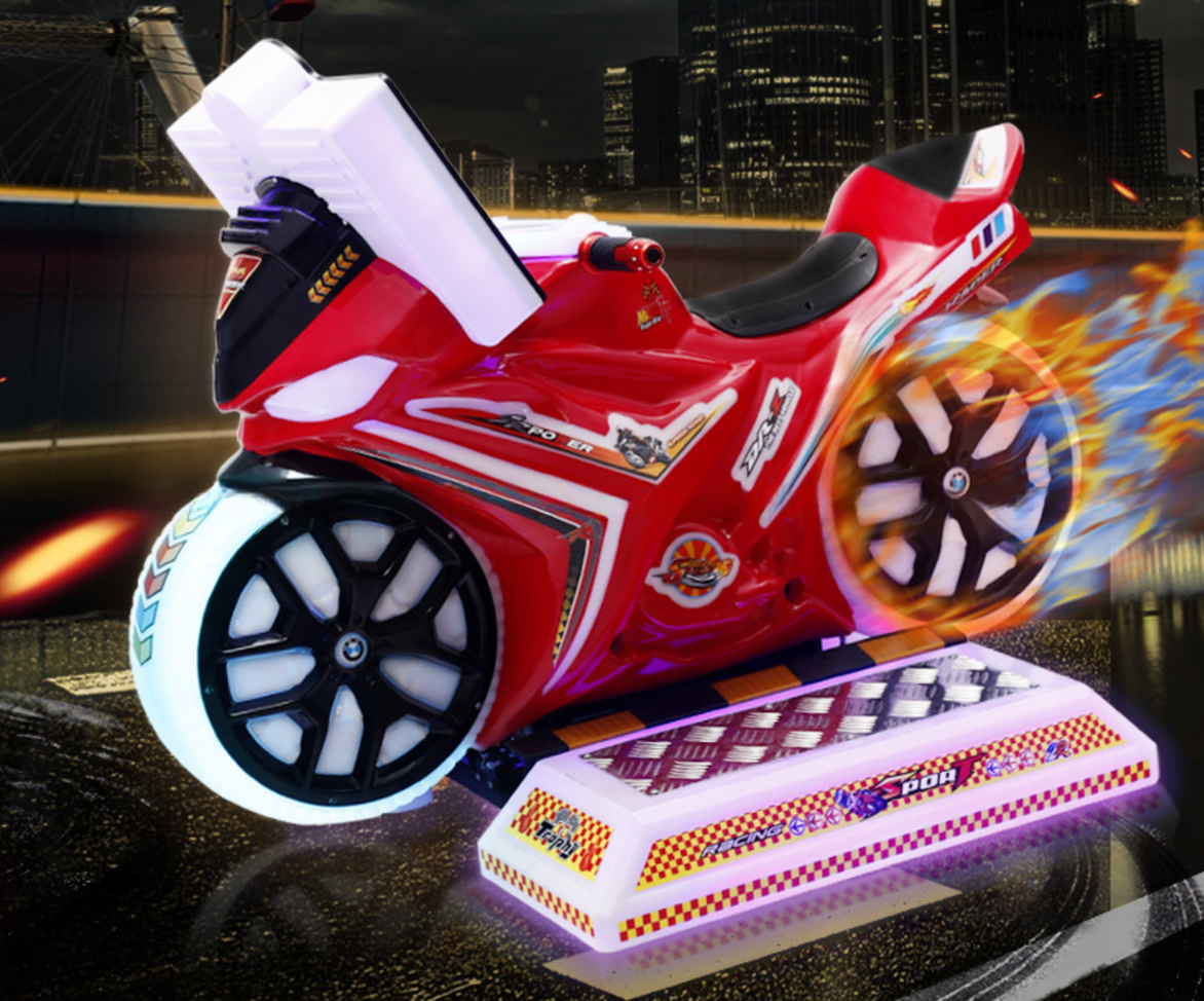 2022 Low Price Moto Kiddie Rides Amusement Machine 4D Motorcycle Driving Games
