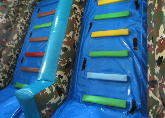 Amusement Park Inflatable Obstacle Courses Boot Camp 14 X 3.8 X 4.8m Fire Resistance