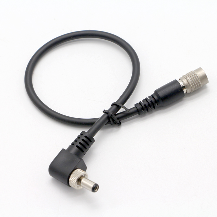 90 Degree Right Angle Male to Female 5.5x2.1mm 5525 DC Screw Power Charger Cable