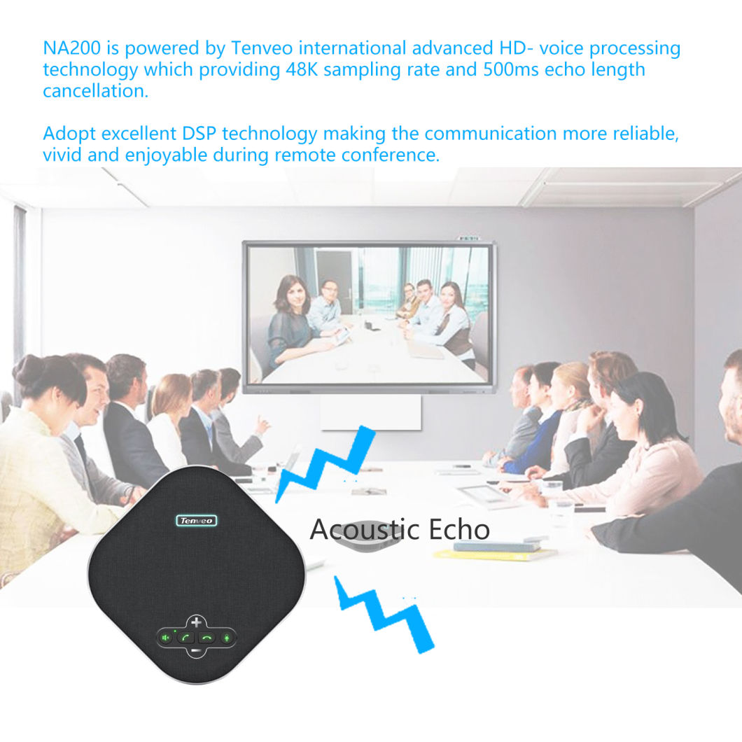 Bluetooth Mobile Conference Phone, Portable USB Speakerphone for Conferencing