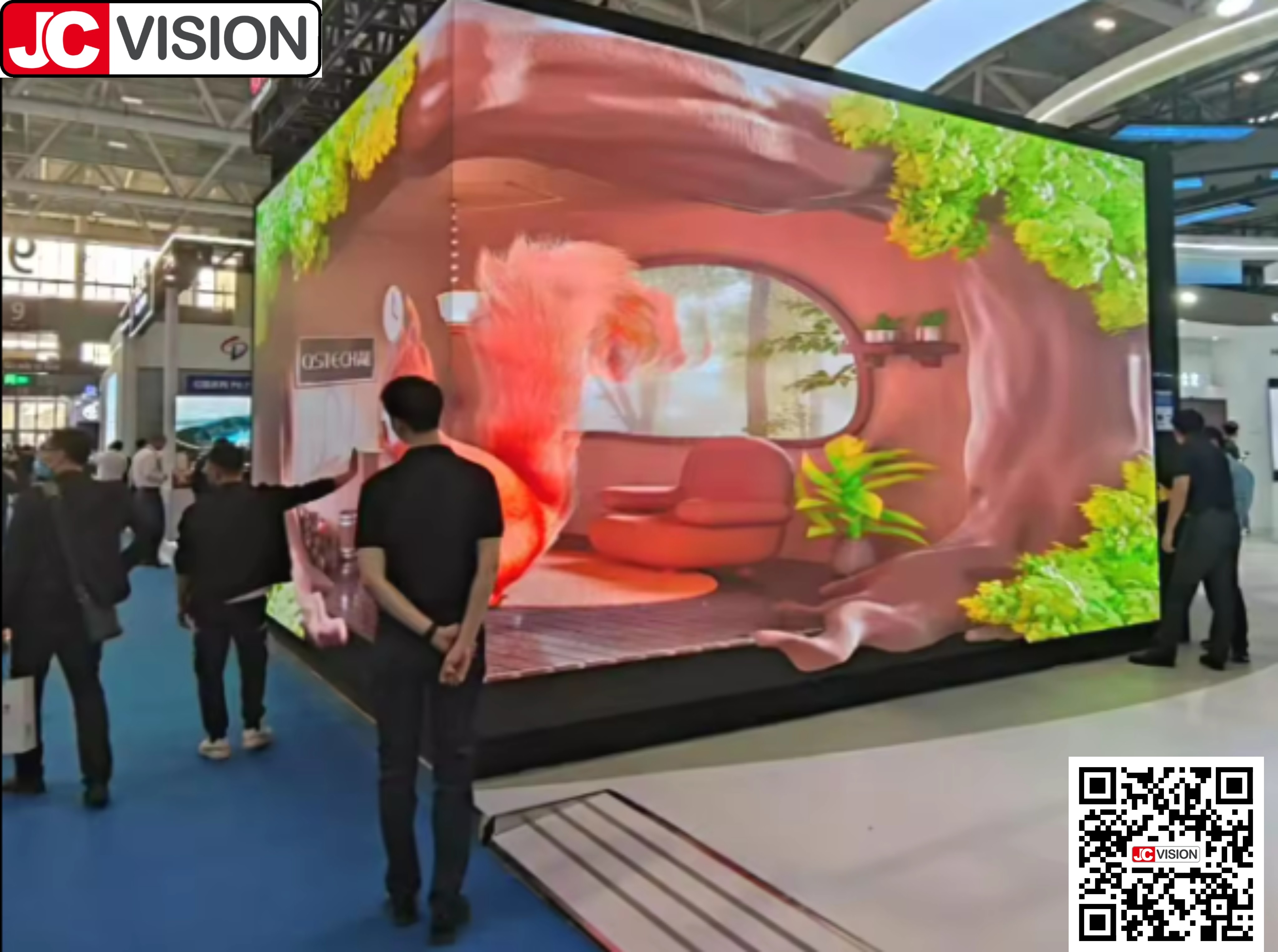 JCVISION 3D Effect LED Display Energy Saving LED Advertising Digital Signage