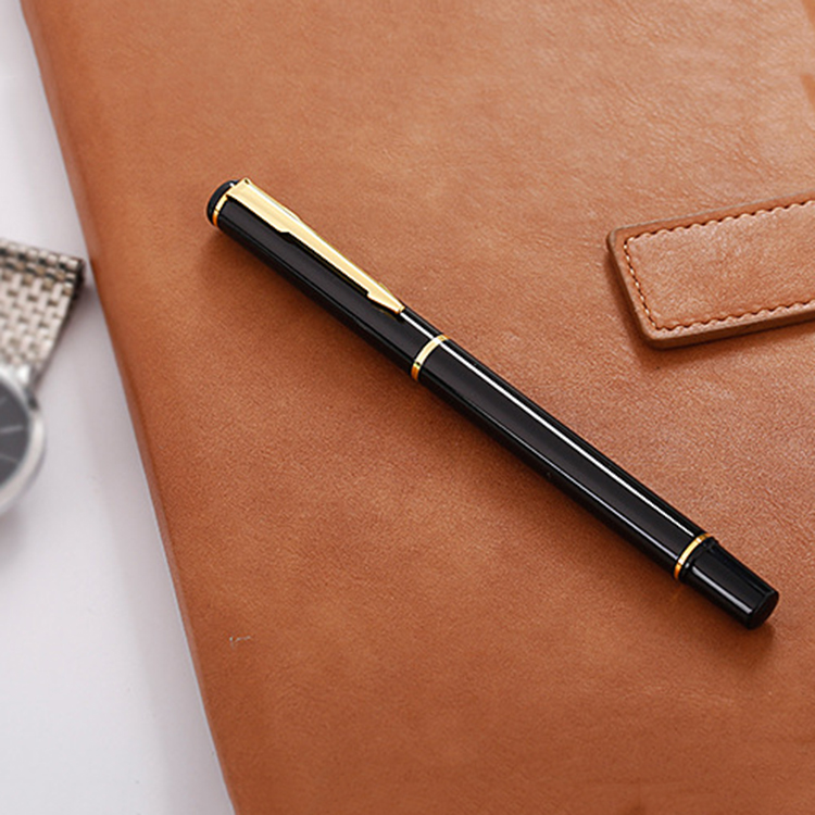 0.5mm Writing Width Gel-Ink Classic Roller Metal Ball Pen for Office Supply Promotion