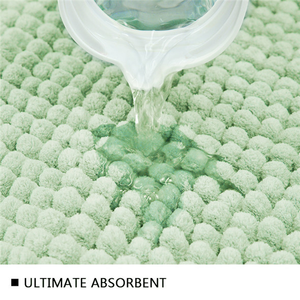 Pile 3cm Chenille Bath Mat Anti Bacteria Shaggy Long Pile Carpet