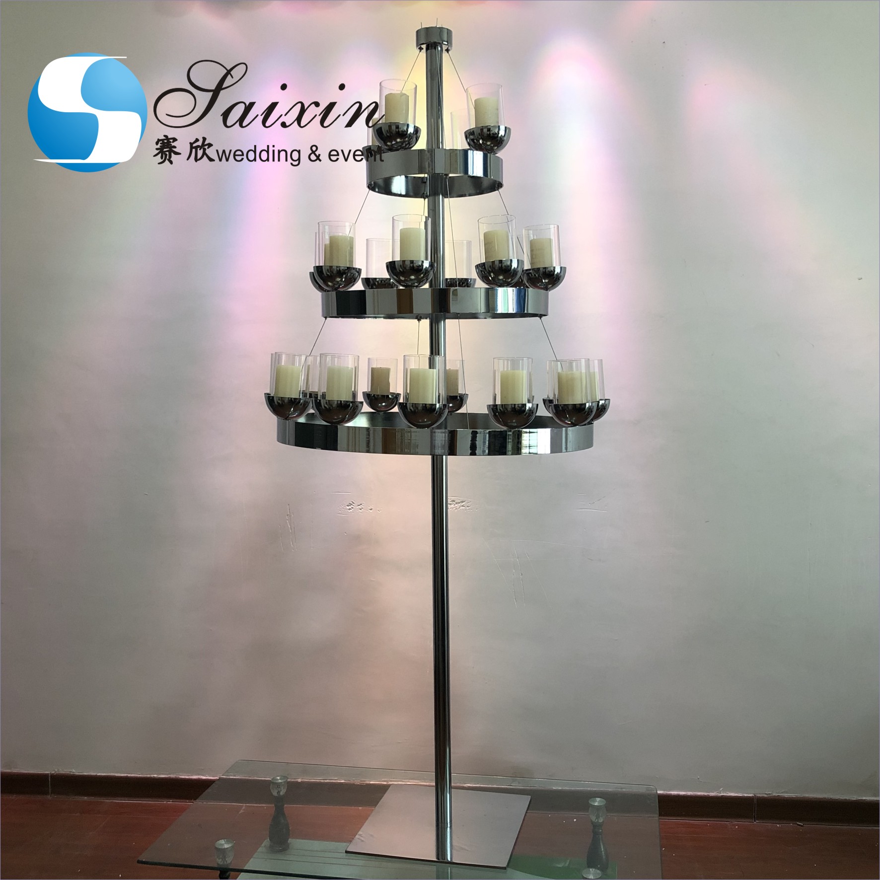 ZT-502G wedding candlestick holder centerpiece candle holder stand for wedding party decor