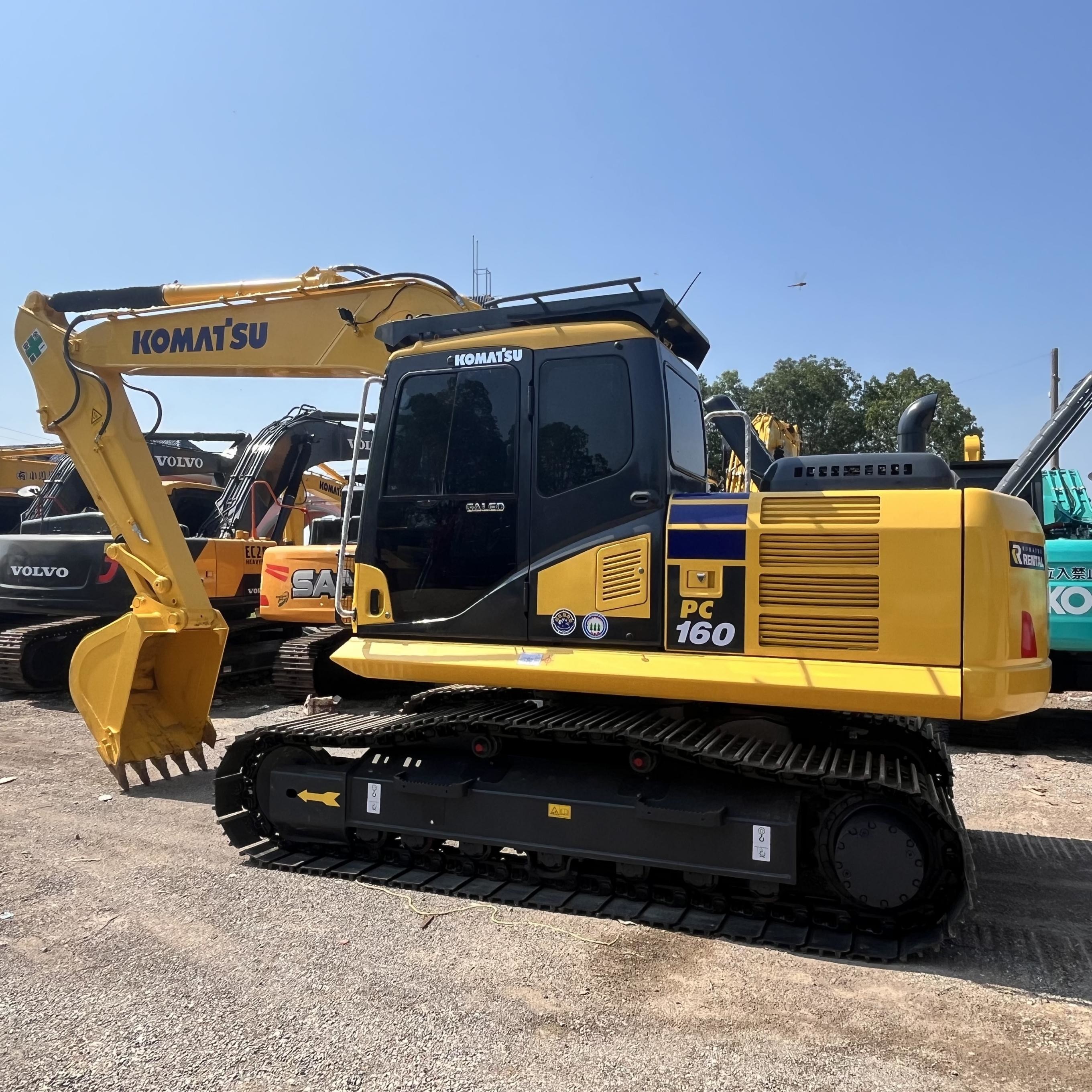 Secondhand Backhoe Komatsu 160 Digger Hydraulic Used Komatsu Pc160-7 Excavators