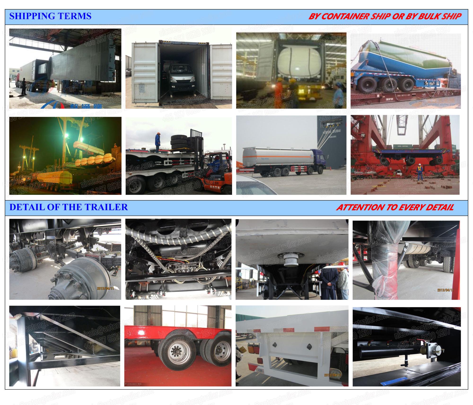 Second Hand 50ton 3 Axle Cement Bulker Trailer for Bulk Powder Tank Semi Trailers
