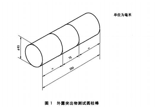 250mm Electric Bicycle Protrusion Test Stick Aluminum Alloy Diameter Of 83mm