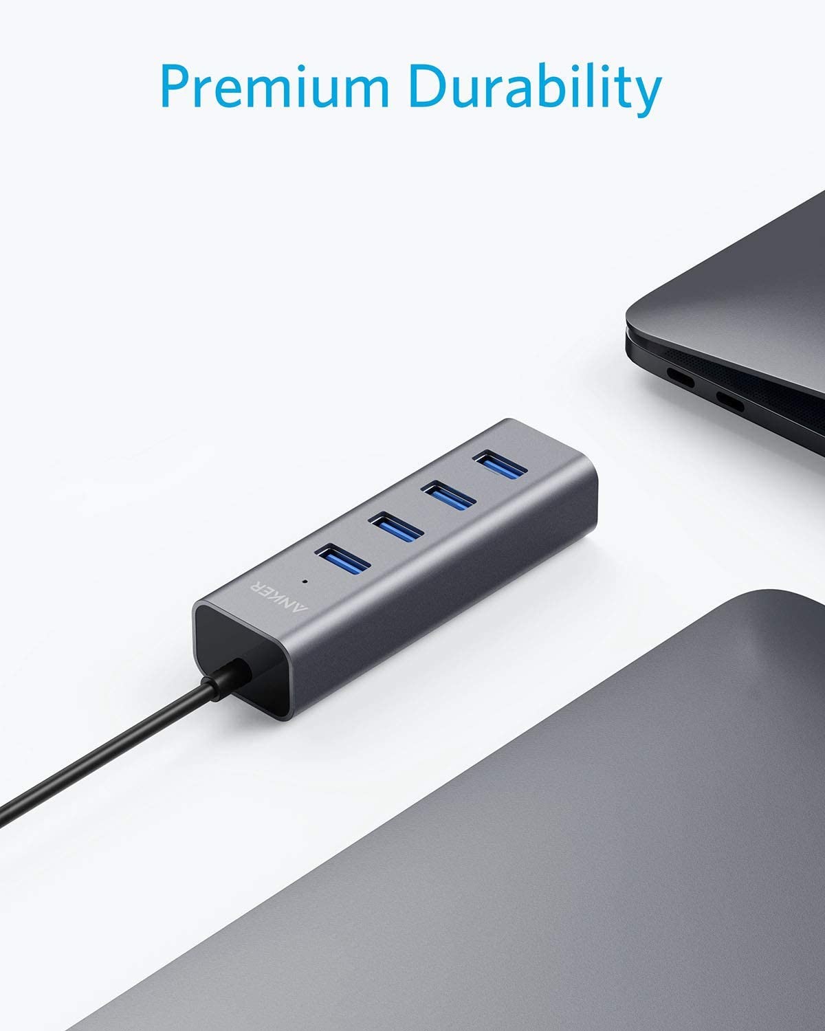 4Port Aluminum USB C Multiport Adapter For MacBook Pro FCC