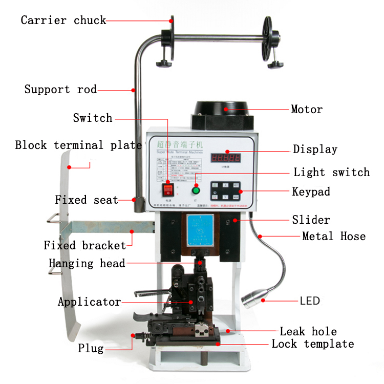 Semi-Automatic Mute Copper Lug Crimping Press Machine for Molex Crimping Terminal