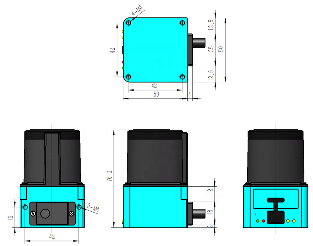 2D AGV Lidar Sensor High Precision for Robot Obstacle Avoidance And Position