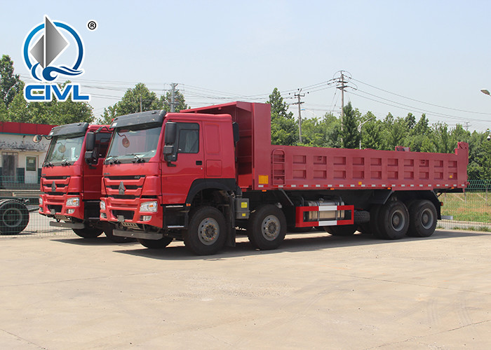 Dump Tipper Truck Special Dump Truck25 ton 8 x 4 Unloading Heavy Duty Trucks , EURO II 371 Horsepower