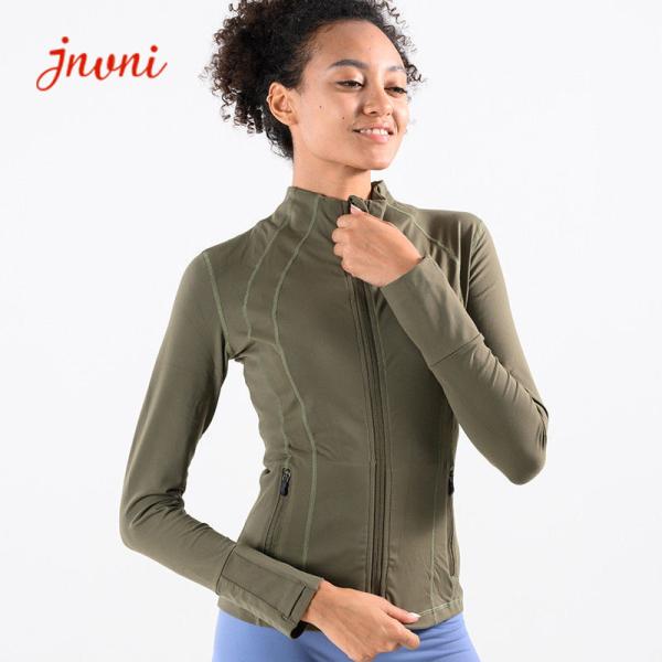 Quality Front Zip Women Yoga Jacket Women Fitness Apparel Yoga Thumb Hole for sale