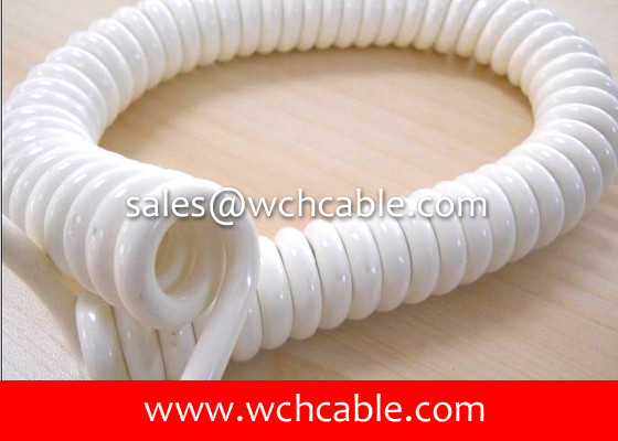 3 Cores UL Approval Spiral Cable PUR Jacketed Rated 80℃ 300V