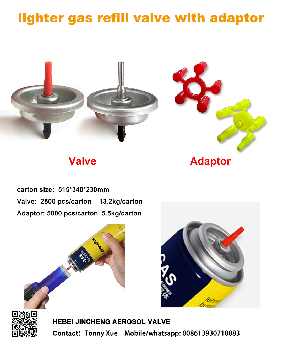 Safety Metal Stem Gas Lighter Refill Valve ODM OEM Service Available