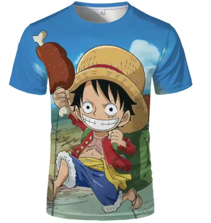 Cartoon Printed 3D Sublimation Shirt Fashionable Men'S Anime T-Shirt