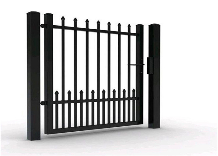 Matting Black Powder Coated Steel Fence 6ft 7ft 8ft custom made