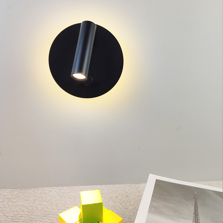 Manufacturer Creative rotating wall lamp bedside wall light bedroom hotel with switch spotlight reading lamps