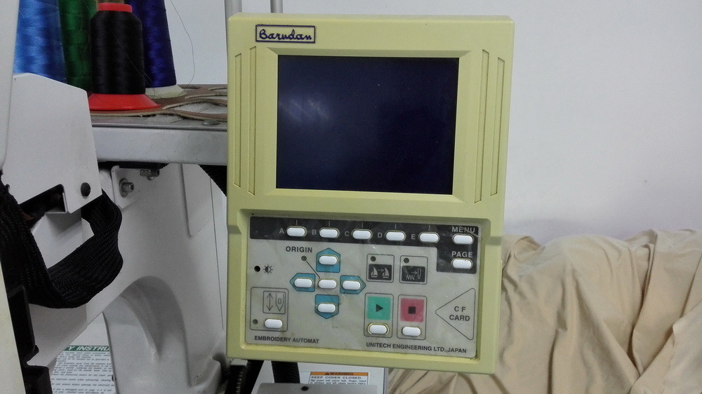 Single Head Used Barudan Embroidery Machine 1000rpm Work Speed