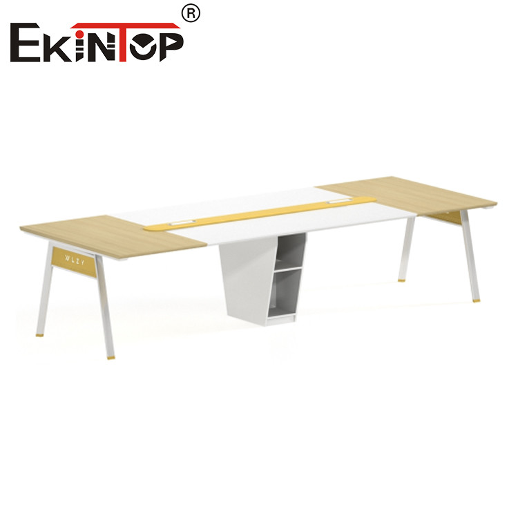 Custom Rectangular Wood Conference Table Meeting Room Cafe Table Scratch Resistant