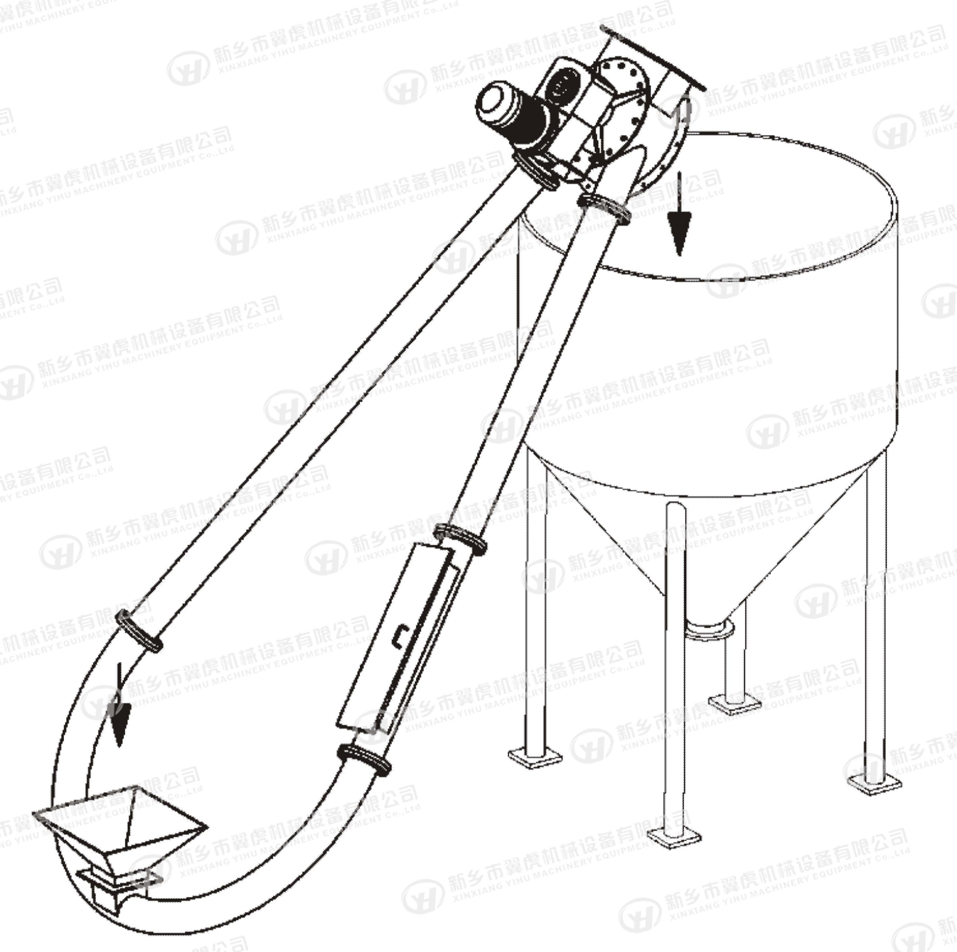 Corn Grain Chain Scraper Conveyor 13-75 R/Min Rotating Speed For Building Material Shops