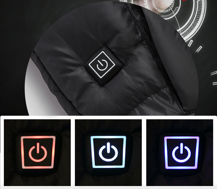 Fast USB Charging 5V 2.1A Electric Heated Waistcoat Far Infrared For Fishing