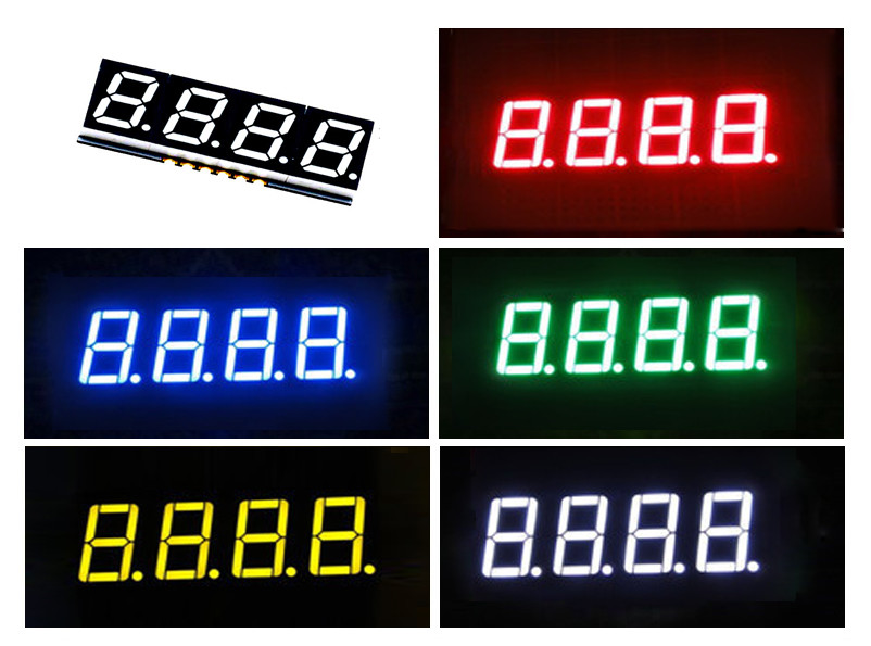 0.56 Inch 7 Segment LED SMD Display 4 Digits Ultra Thin Common Anode