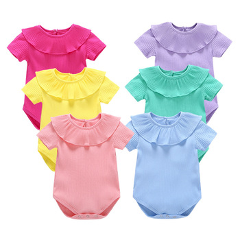 Soft Cute Newborn Baby Clothes Short Sleeve Bodysuit Baby Boys And Girls