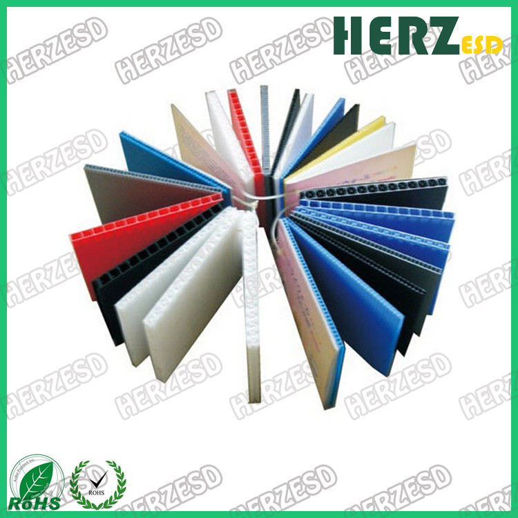 Plastic Conductive PP Sheet ESD Storage Box Sheet Colorful PP Correx Corrugated