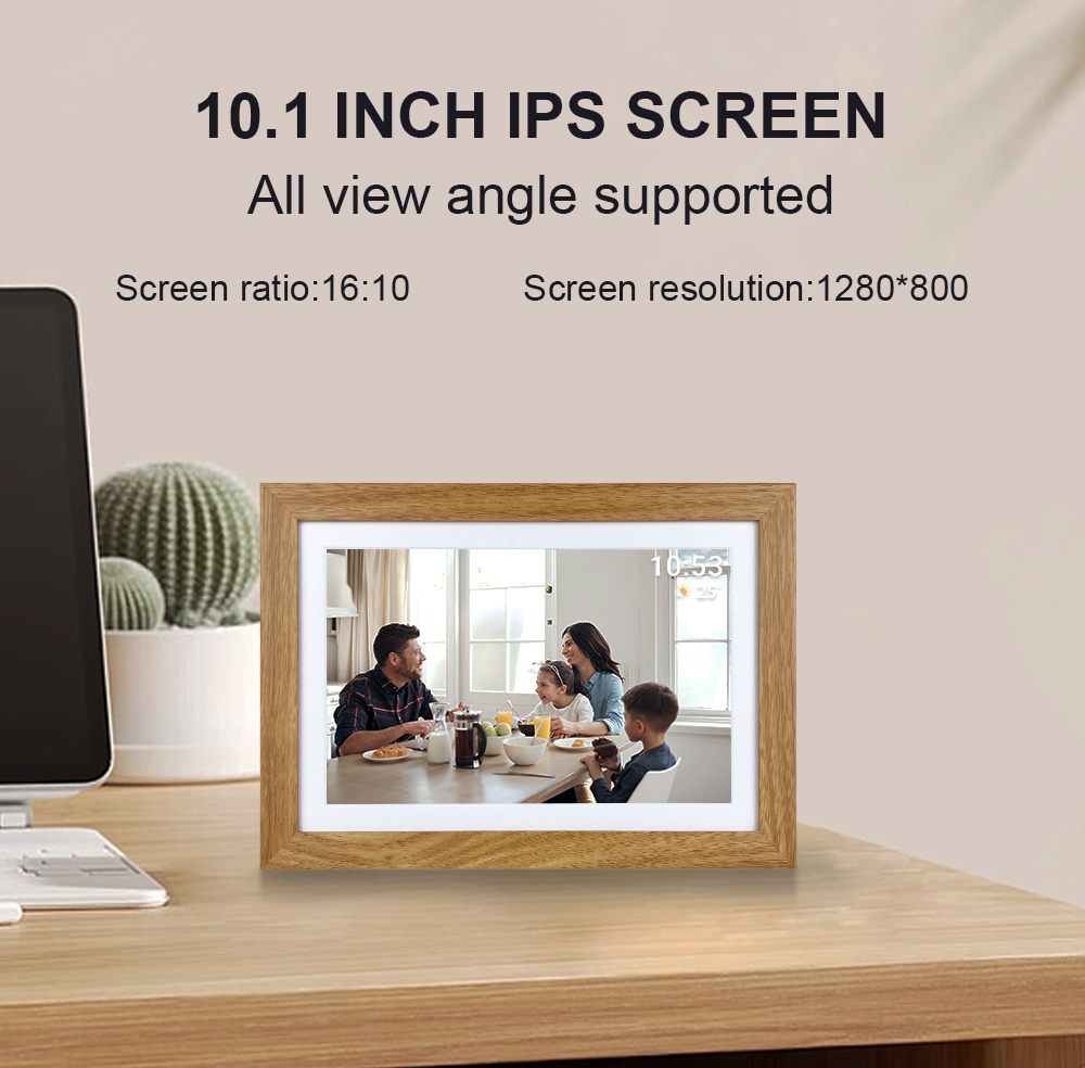 Smart WiFi Digital Photo Frame 10.1 Inch IPS LCD Touch Screen Video Advertising Machine