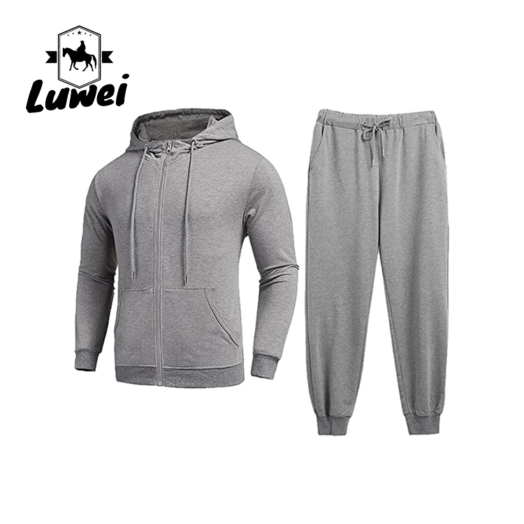 Fashion Jogger Pullover Custom Made Oversized Plain Zip Bluza Moletons Mens Sweatsuits 2 Piece Hoodie Tracksuit Sets