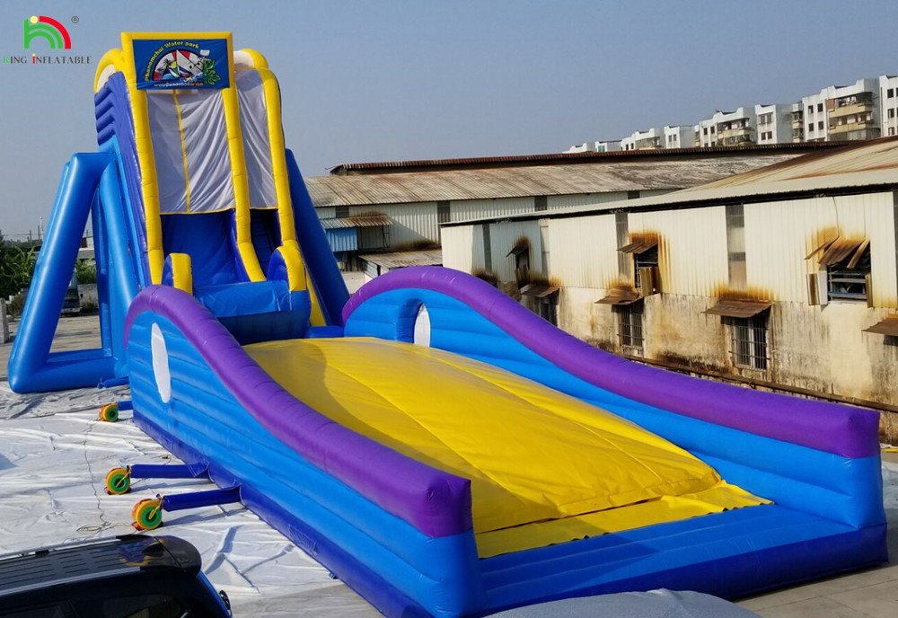 Commercial Grade Water Slide Adult Large Long Inflatable Water Slide For Amusement Park