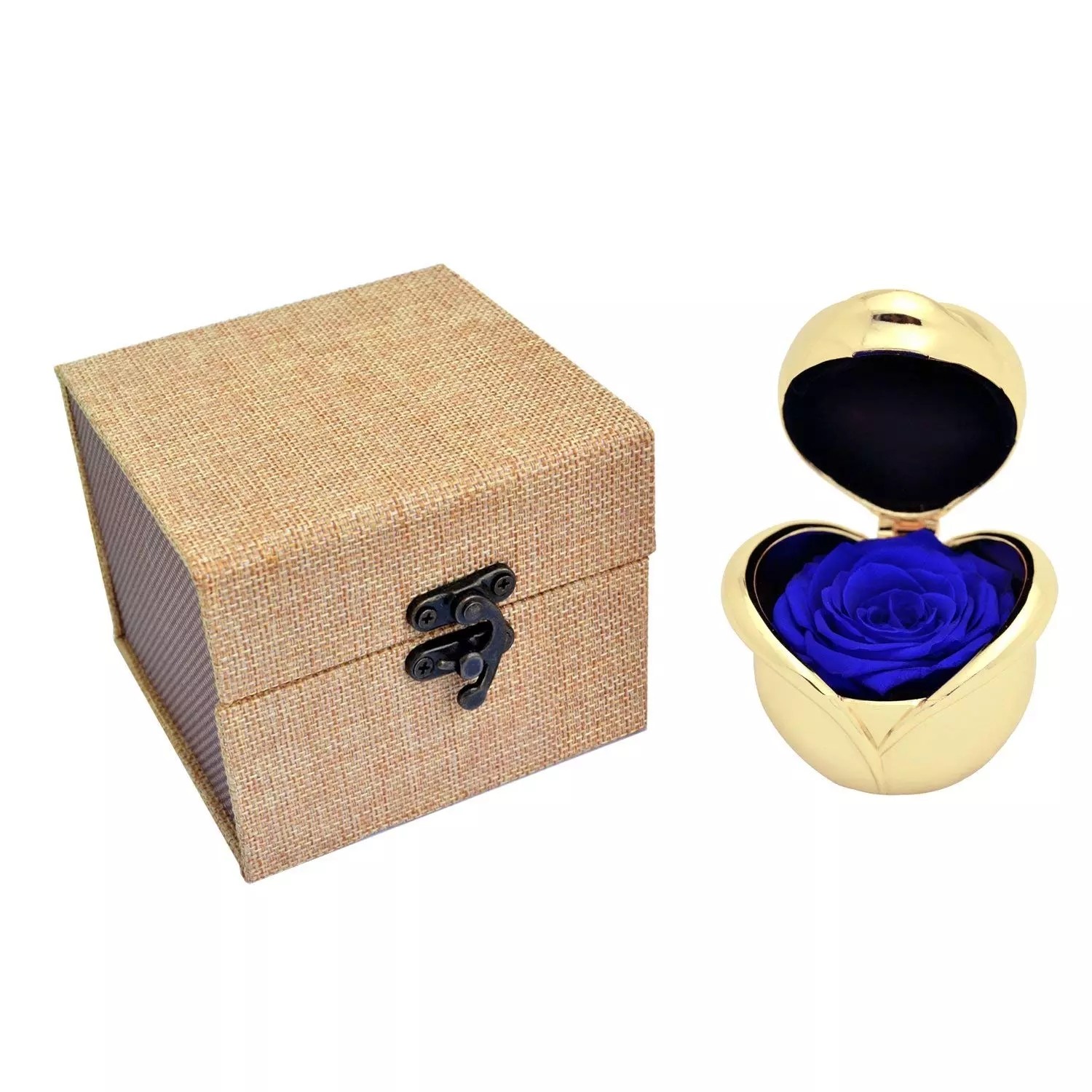 Handmade Preserved Flower Rose Upscale Immortal Flowers Eernal Life Flowers In Jewel Box