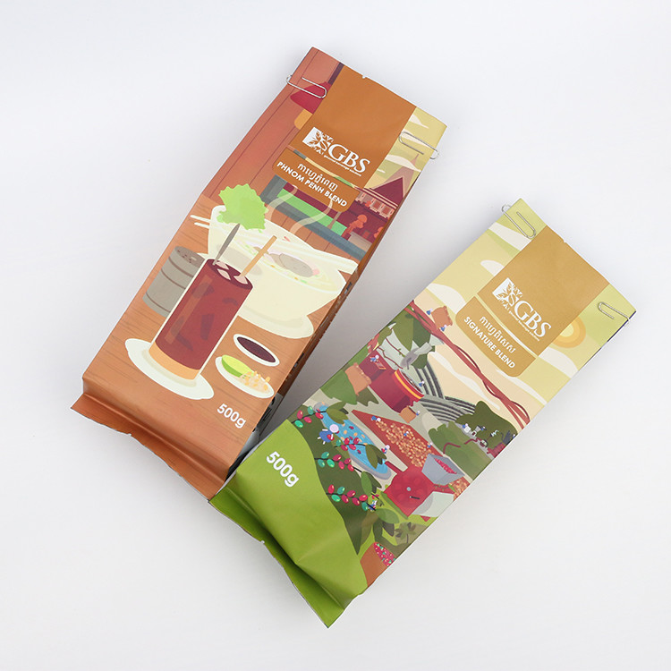 Multiple Layers Paper Side Gusset Bags Coffee Bean Polypropylene pouch