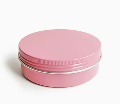 Colorful Top Round aluminum tin cans/Jar Containers Screw Cap for Cosmetics Packing