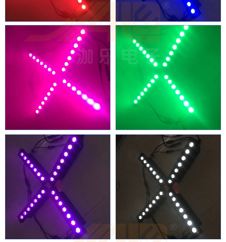 7pcs 30w 4in1 waterproof pixel dot control wash wall bar